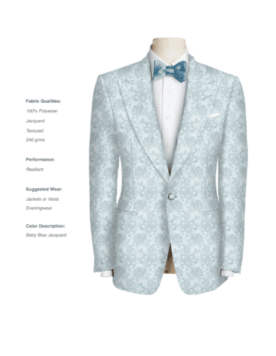 100% Polyester Baby Blue Jacquard
