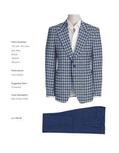 Blue and Grey Check