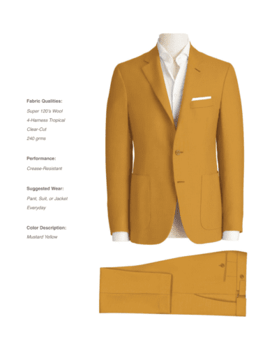 Mustard Yellow Super 120's Wool Suit